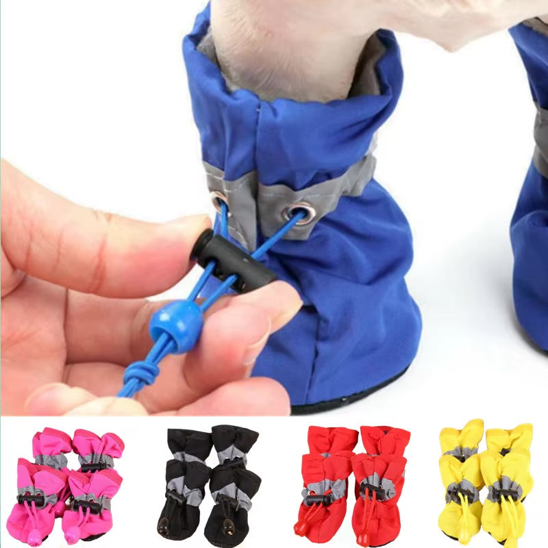 Paw & Whisker Waterproof Dog Boots – 4 Piece Set