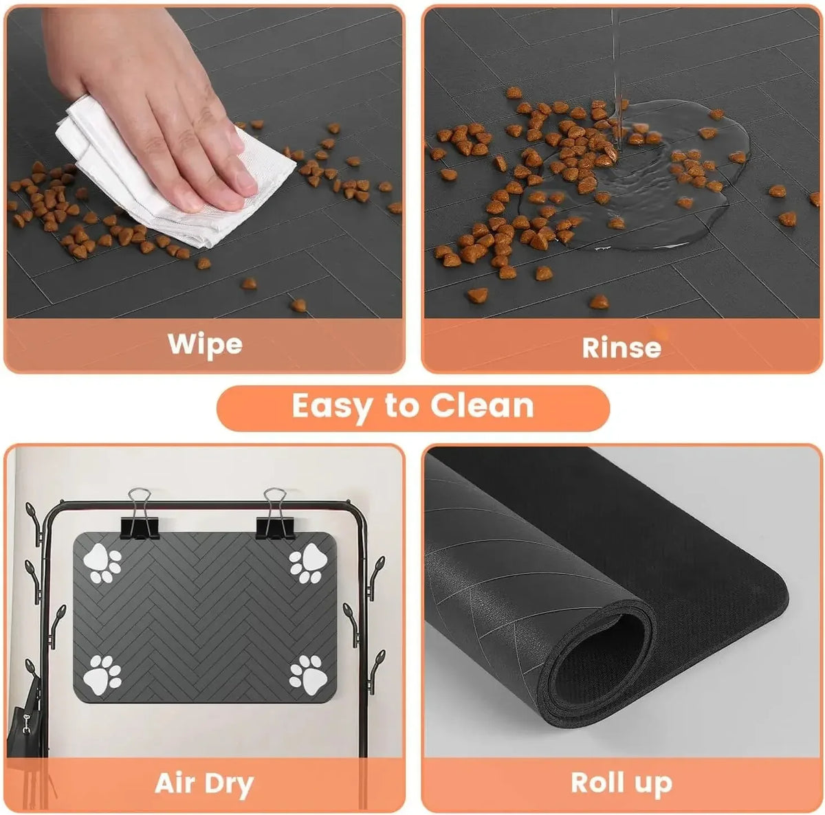 Paw & Whisker Absorbent Pet Feeding Mat