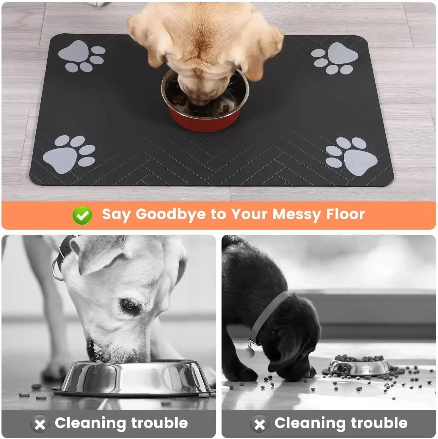Paw & Whisker Absorbent Pet Feeding Mat