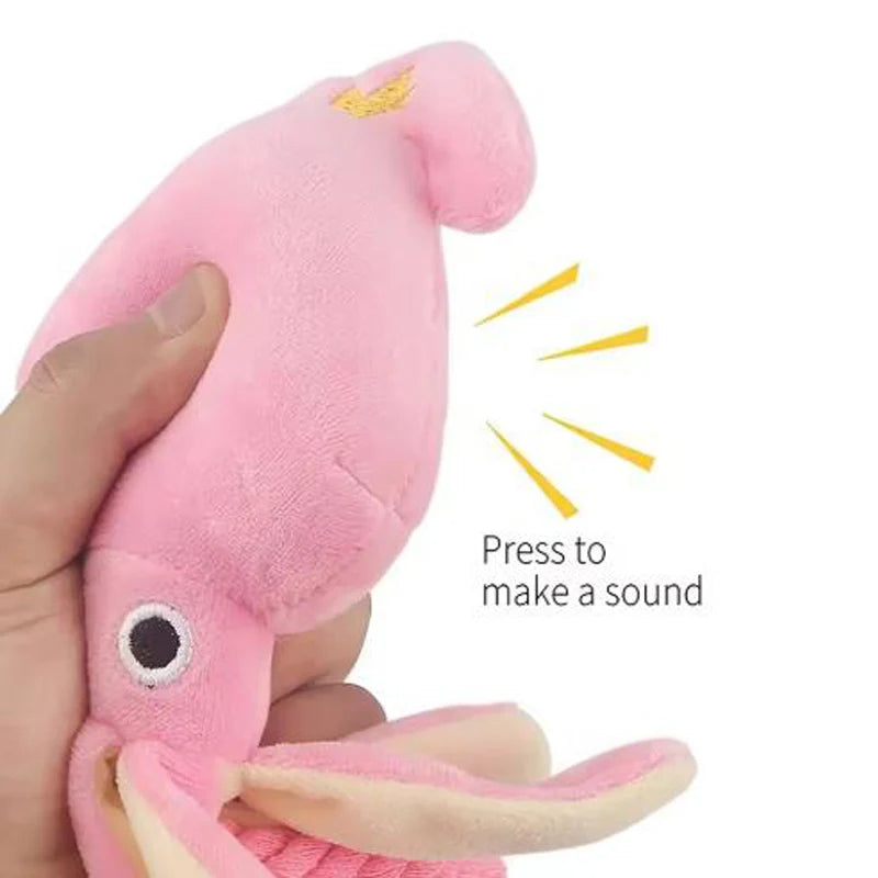 Squeaky Octopus Rope Dog Toy